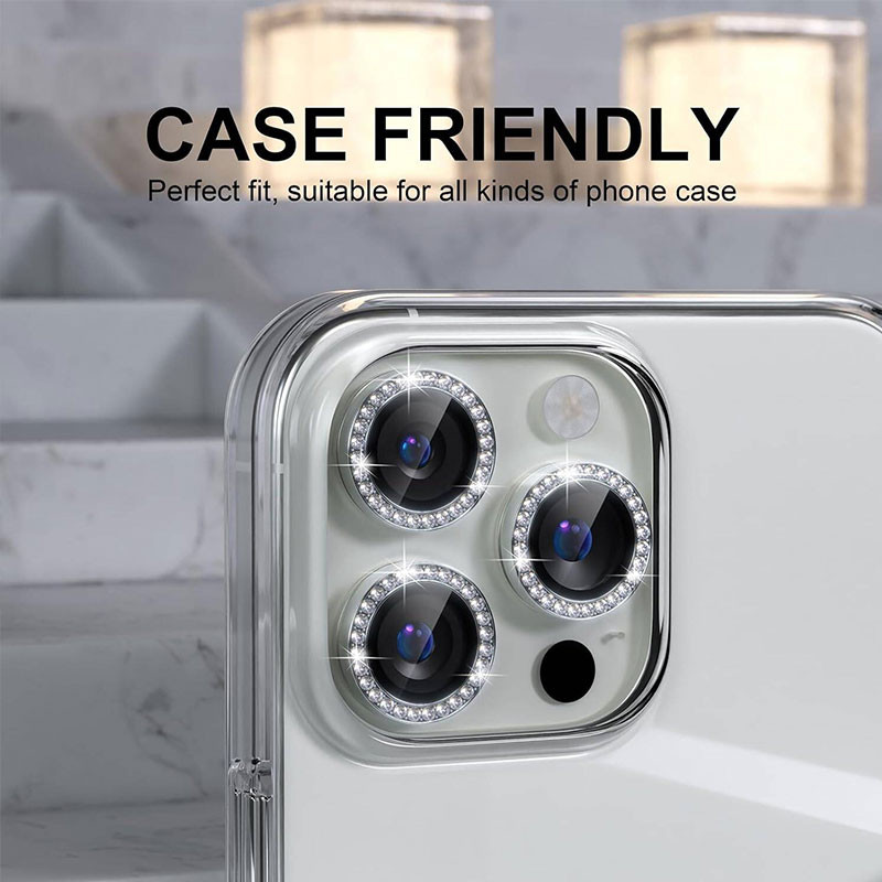 محافظ لنز دوربین کینگدام مدل Diamond Lens مناسب برای گوشی موبایل اپل iPhone 16 Pro / 16 Pro Max