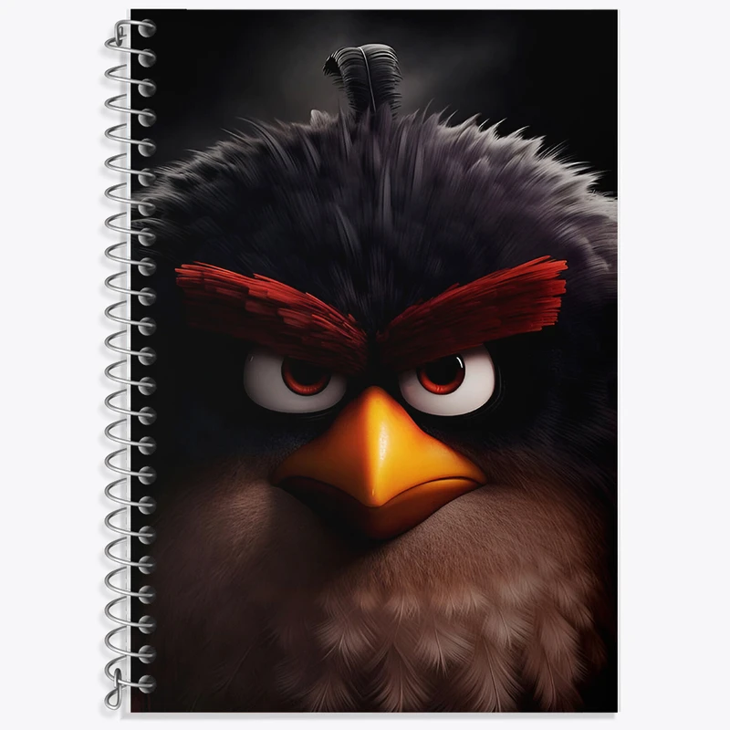 دفتر زبان 50 برگ خندالو مدل دو خط طرح پرندگان خشمگین (Angry Birds) کد F5524