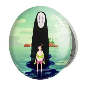 آینه جیبی خندالو طرح انیمه شهر اشباح Spirited Away مدل تاشو کد 4882 