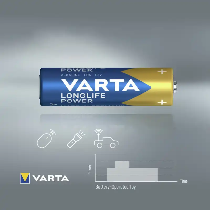 باتری قلمی وارتا مدل long life power بسته چهار عددی