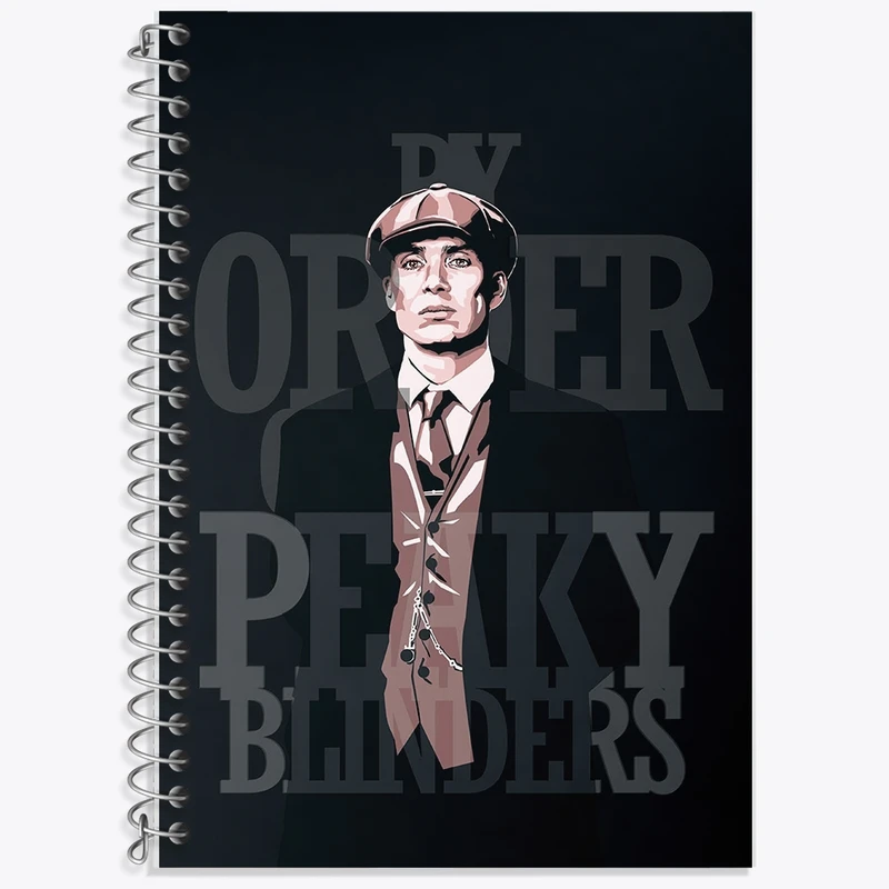 دفتر زبان 50 برگ خندالو مدل سه خط طرح پیکی بلایندرز (Peaky Blinders) کد F1620