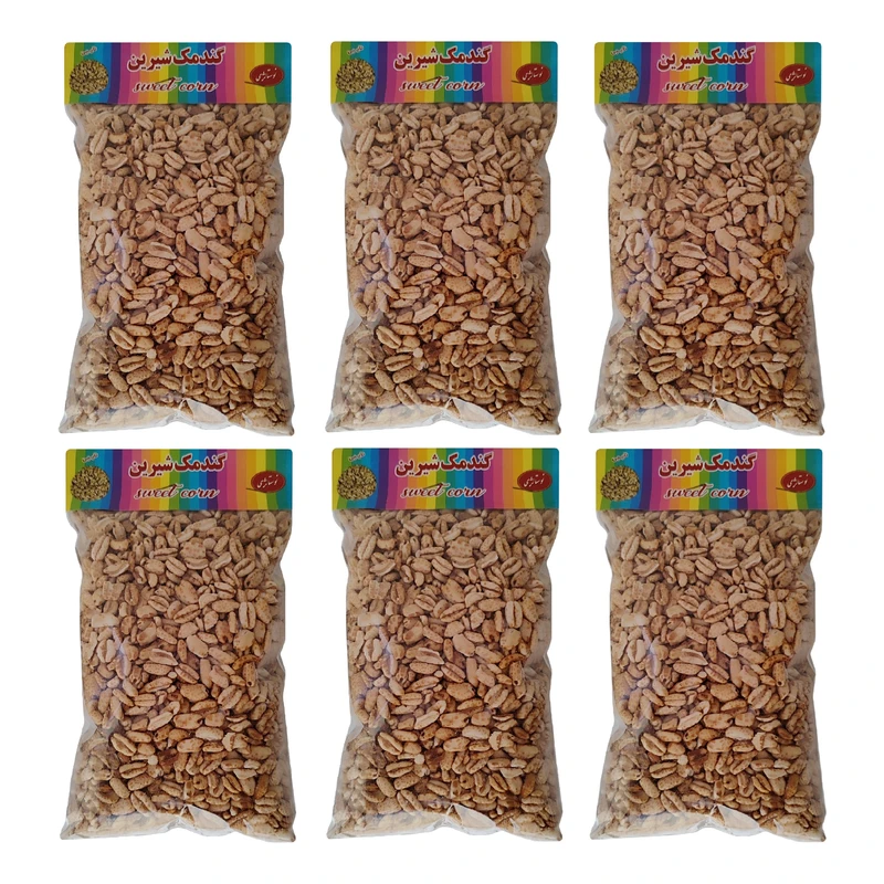 گندمک بو داده و شیرین نایبی - 50 گرم بسته 6 عددی
