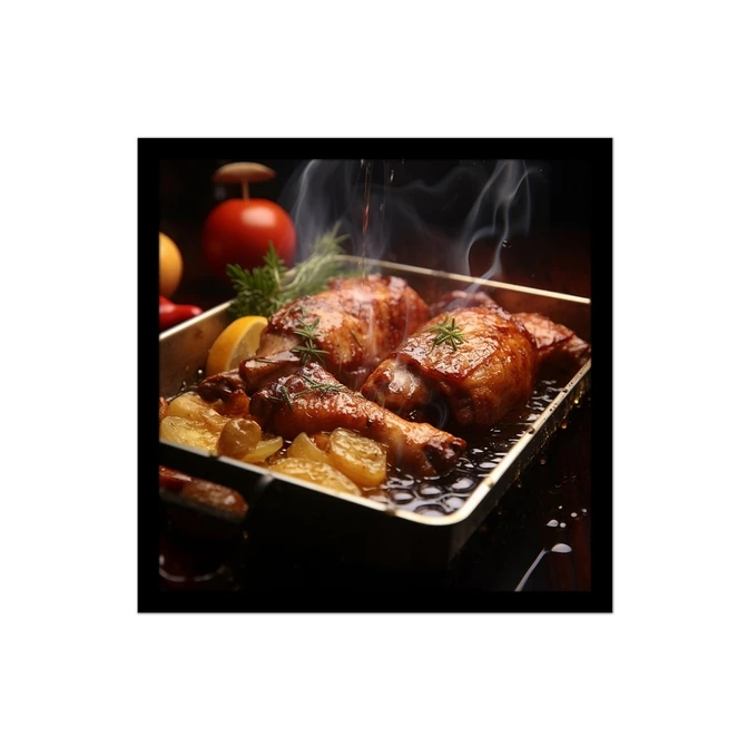 تابلو نوری بکلیت طرح آشپزی مرغ بریان مدل B-MID-15639