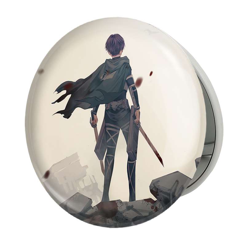 آینه جیبی خندالو طرح لیوای انیمه اتک آن تایتان Attack on Titan مدل تاشو کد 18574 آینه جیبی خندالو طرح لیوای انیمه اتک آن تایتان Attack on Titan مدل تاشو کد 18574