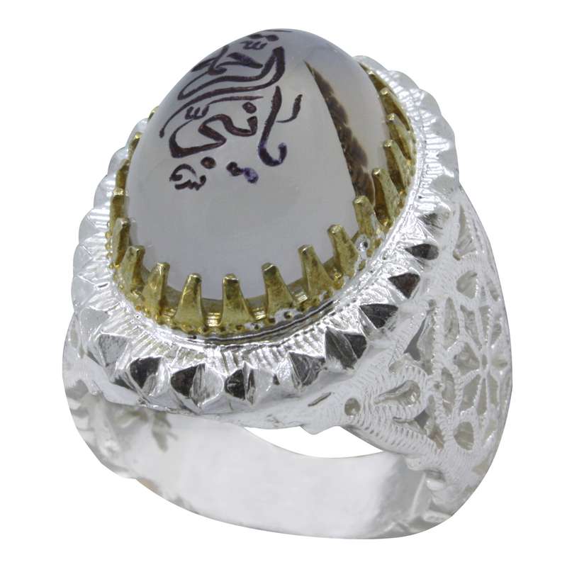 انگشتر نقره مردانه مدل شجر خطی کد hp128