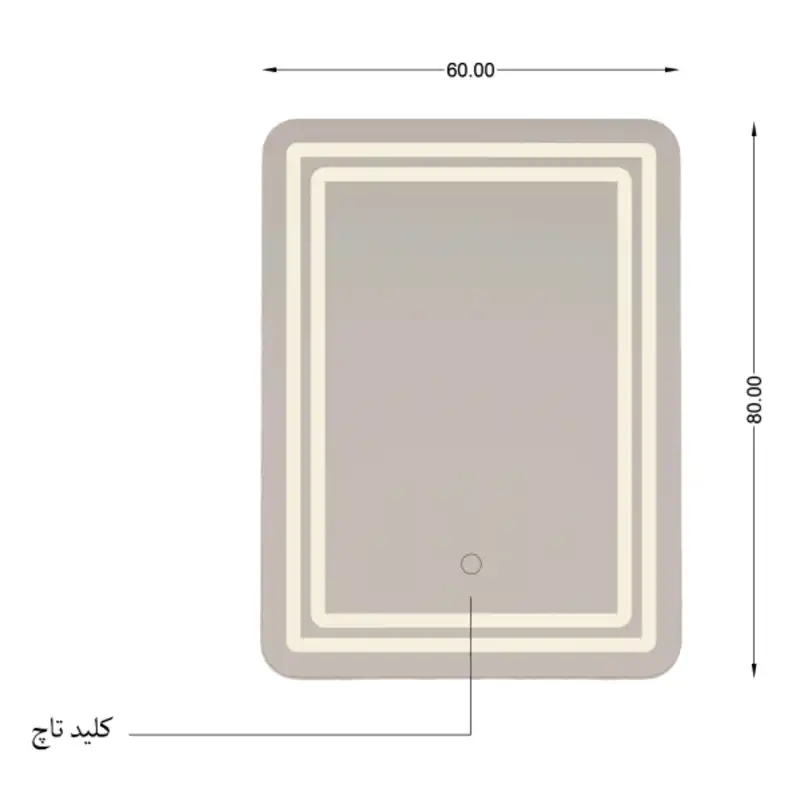 اینه لمسی سایا کابینت مدل نگار