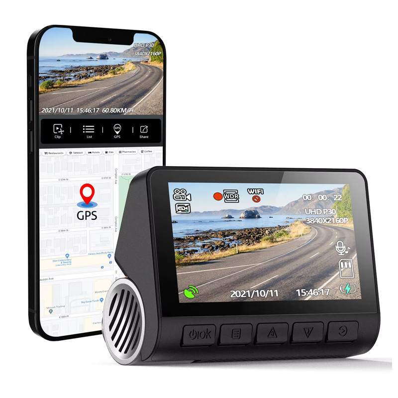 دوربین ثبت وقایع خودرو اتوویژن مدل HIS-4K-WiFi به همراه دوربین عقب