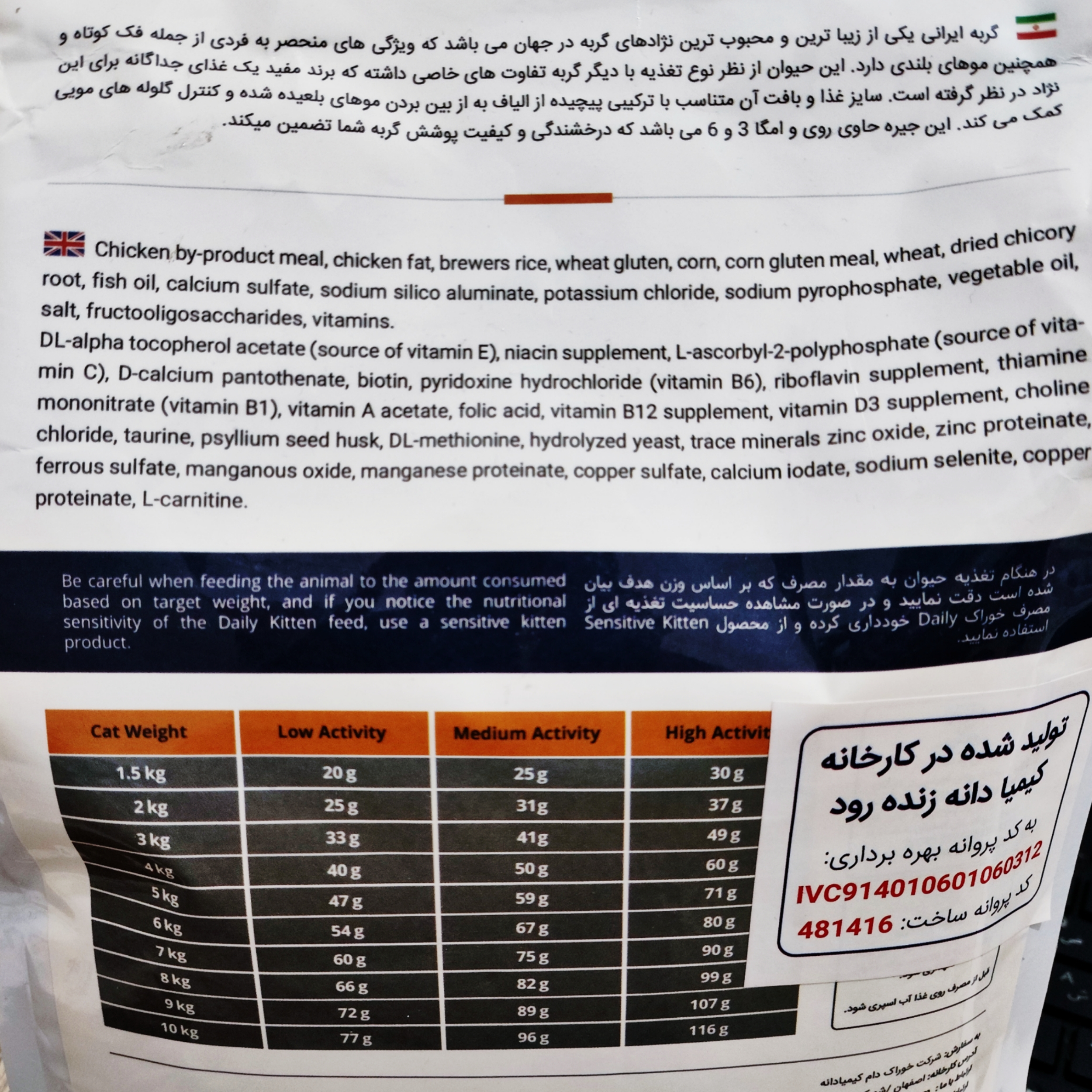 غذای خشک گربه پرشین مفید مدل Persian وزن 2 کیلوگرم