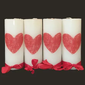 شمع مدل قلب 001 مجموعه 4 عددی