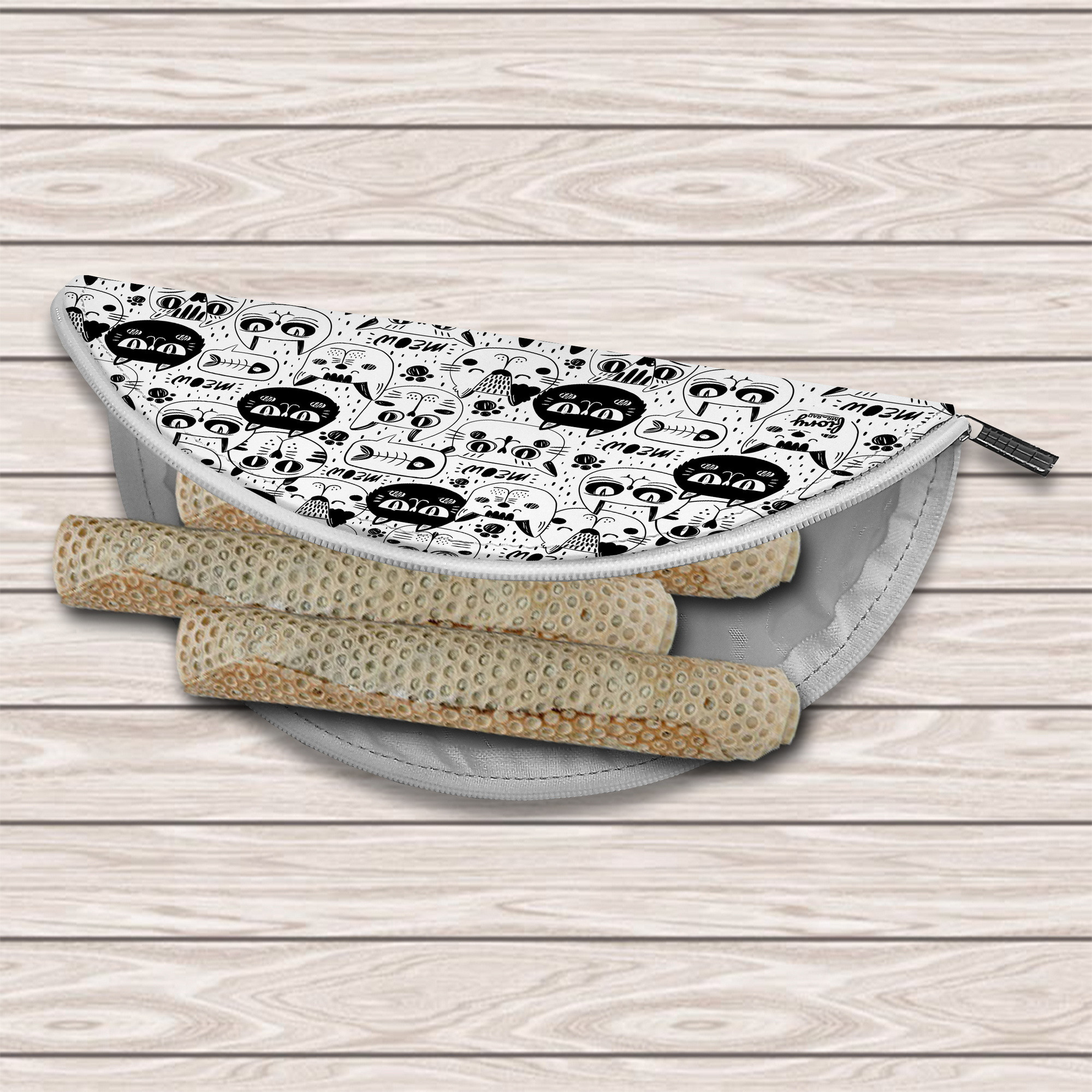 جای لقمه مستر راد مدل گربه طرح وکتور کد fiory 2204