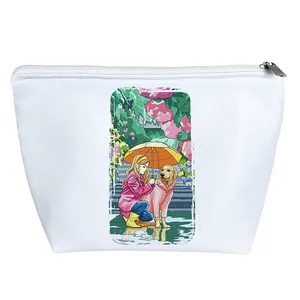 کیف لوازم آرایش دخترانه خندالو مدل دختر و سگ کد 5633