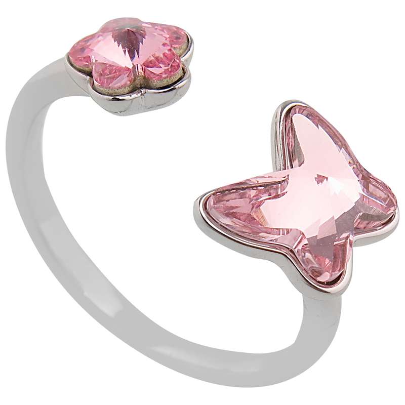 انگشتر زنانه سواروسکی مدل پروانه و ستاره کد 19004