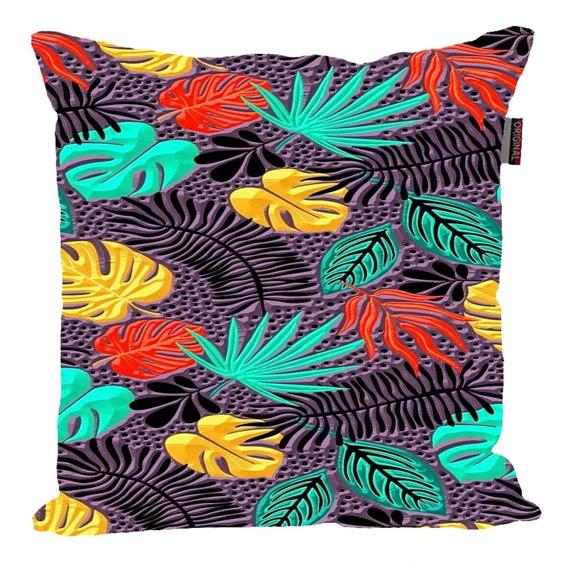 کوسن پاد آفرین مدل فانتزی گل و برگ رنگی کد 02031