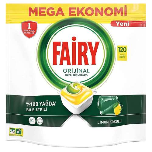 قرص ماشین ظرفشویی فیری مدل Orginal Hepsi Bir Arada بسته 120 عددی