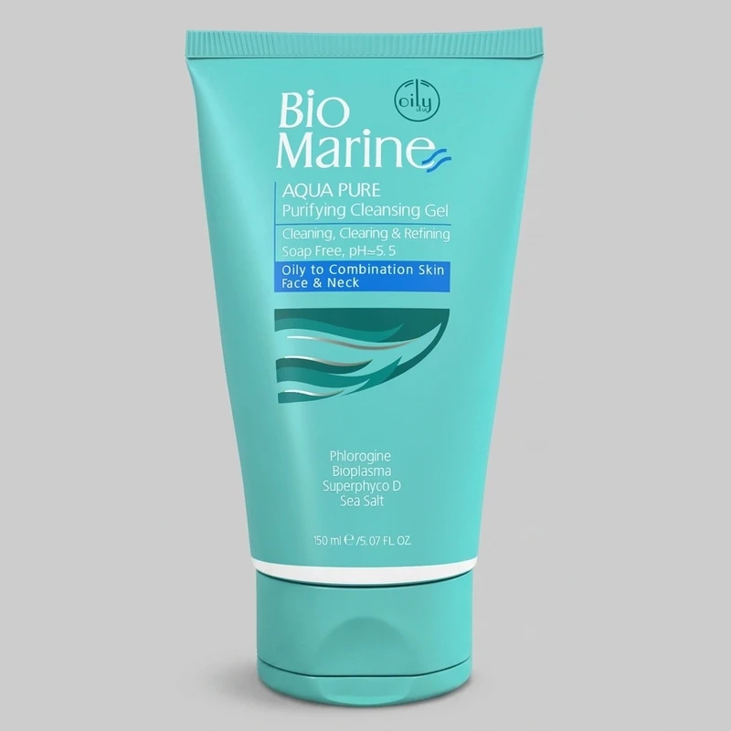 ژل شست‌وشوی صورت بایومارین مدل AQUA PURE حجم 150 میلی‌لیتر