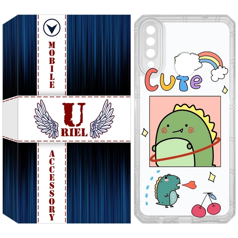 کاور یوریل مدل Clear کد 20 طرح دایناسور مناسب برای گوشی موبایل سامسونگ Galaxy A20s