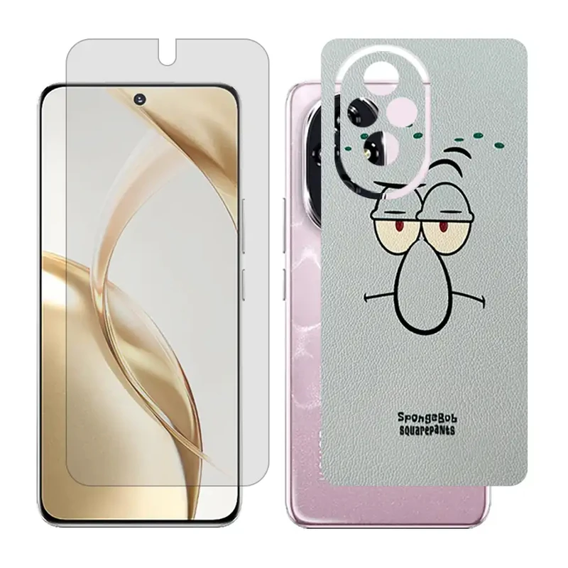 محافظ صفحه نمایش گلس مدل Together مناسب برای گوشی موبایل آنر 200 به همراه برچسب پوششی پشت گوشی