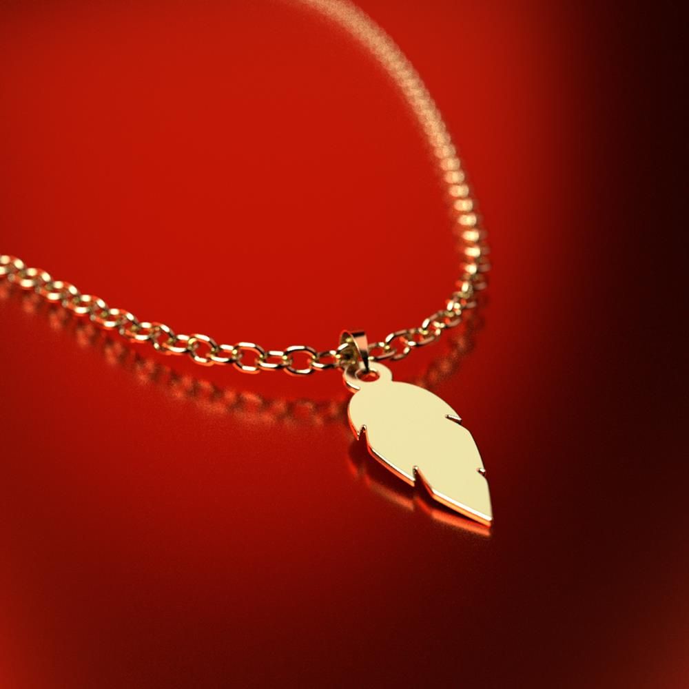 آویز گردنبند طلا 18 عیار زنانه مدوپد مدل برگ کد PA1-12730 - - 3