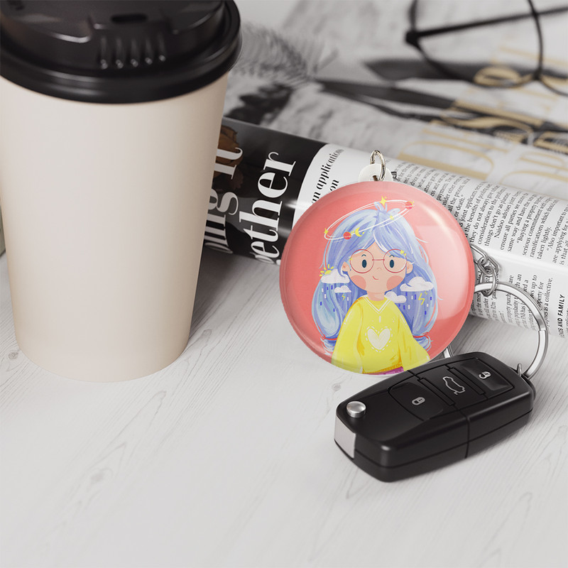 جاکلیدی خندالو مدل دخترانه فانتزی کد 25708 جاکلیدی خندالو مدل دخترانه فانتزی کد 25708