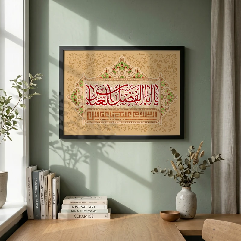 تابلو طرح یا عباس مدل G15674 فریم مشکی