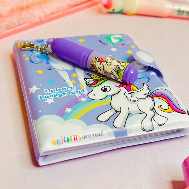 دفتر یادداشت طرح یونیکورن به همراه خودکار بسته 2 عددی