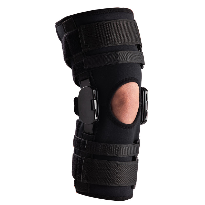 زانوبند طبی توان تن خزر مدل توانبخشی با مفصل مدرج کد KN014