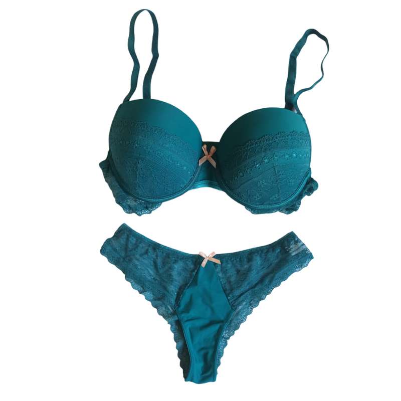 ست شورت و سوتین زنانه لورا گاردن مدل اسفنجی جکدار کد 097