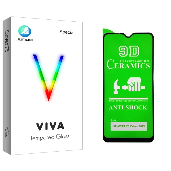 محافظ صفحه نمایش 9D جانبو مدل Viva Glass مناسب برای گوشی موبایل هوآوی Y7 Prime 2019