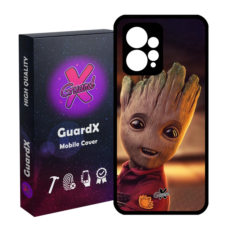 کاور گارد ایکس طرح Groot مدل Glass10479 مناسب برای گوشی موبایل شیائومی Redmi Note 12 4G