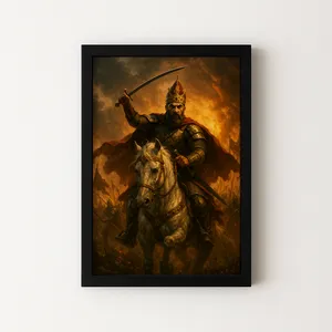 تابلو طرح نادر شاه افشار مدل GA4-002 فریم مشکی