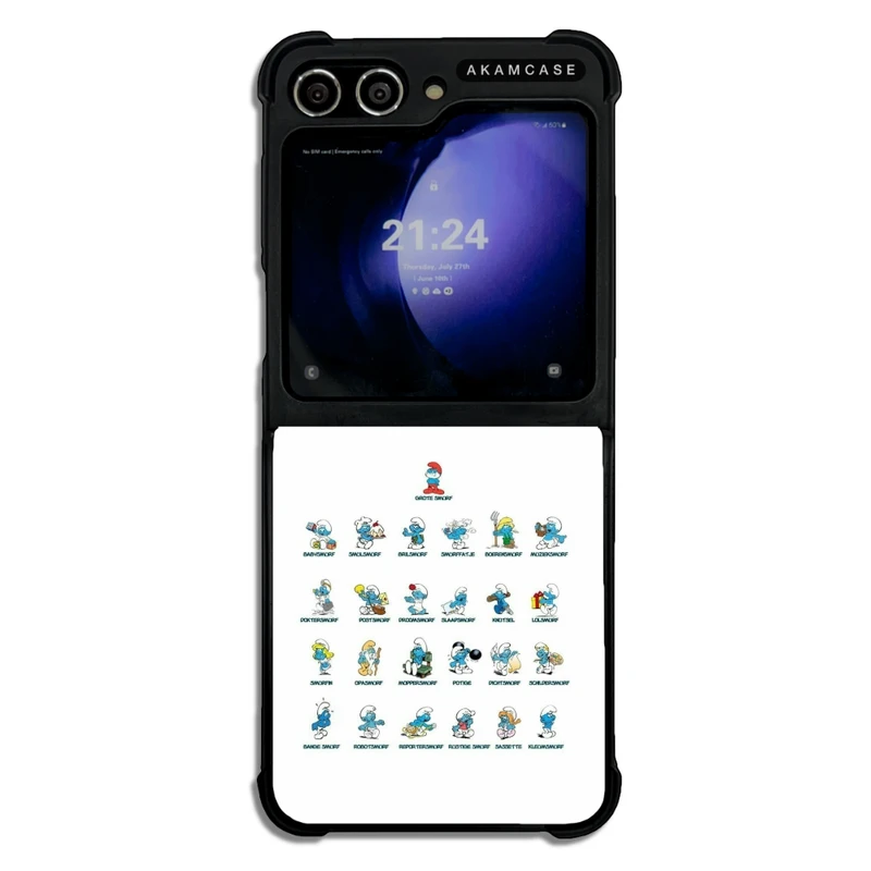 کاور آکام مدل AMC-WSGZFLIP5-SMURFS-3 مناسب برای گوشی موبایل سامسونگ Galaxy Z Flip 5