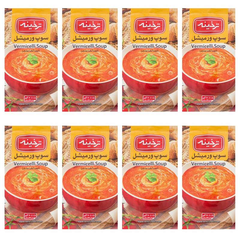 سوپ ورمیشل ترخینه -70 گرم بسته 8 عددی