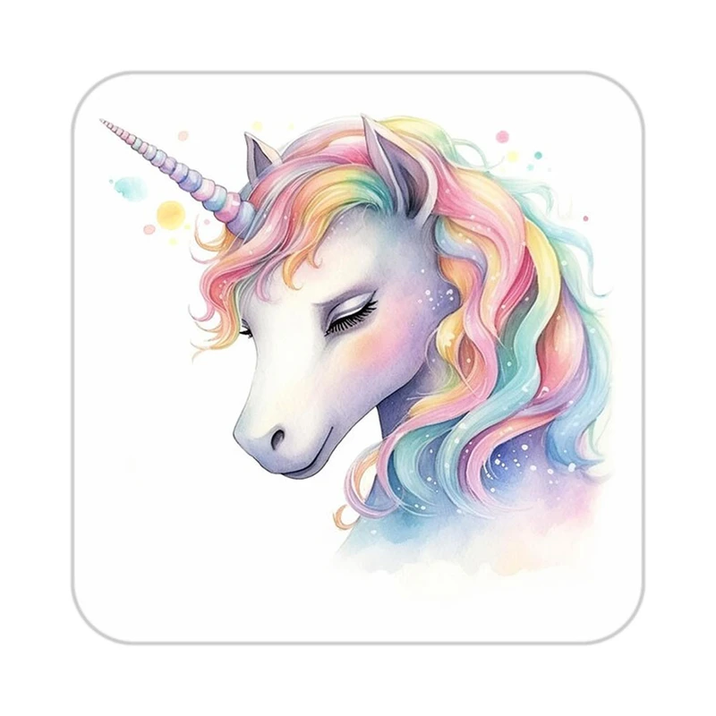 زیر لیوانی کاکتی طرح اسب تک شاخ و یونیکورن مدل mp32851