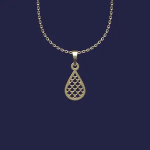 گردنبند طلا 18 عیار زنانه مدوپد مدل هندسی کد Z2-1-1217