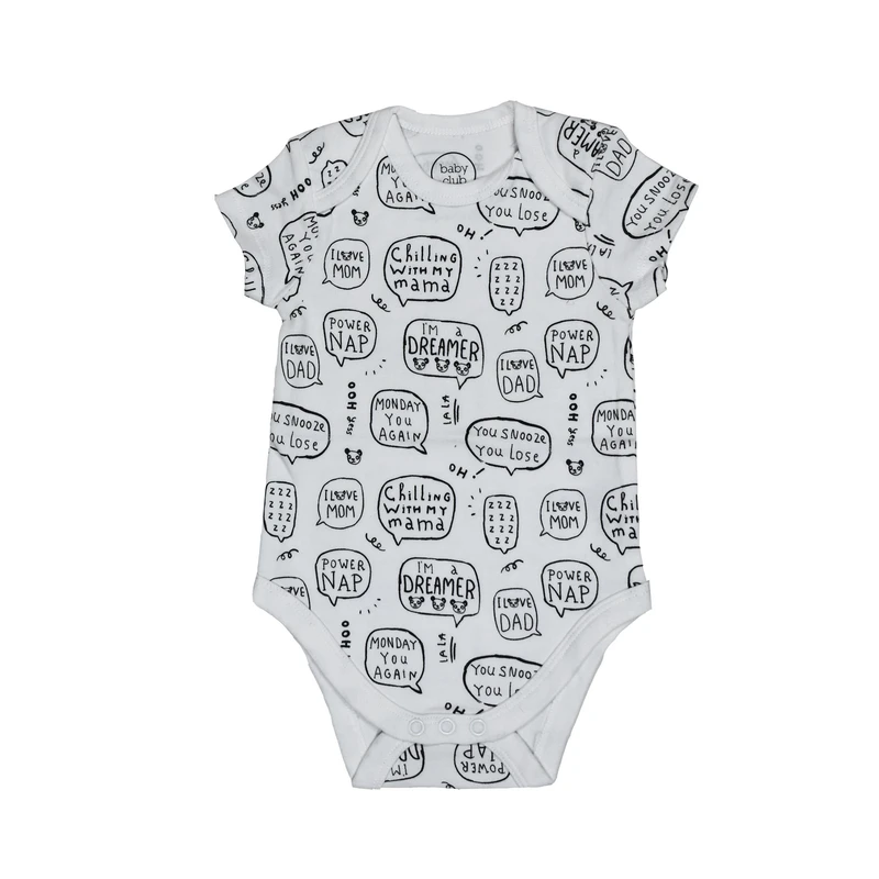 بادی آستین کوتاه نوزادی سی اند ای مدل bp688092