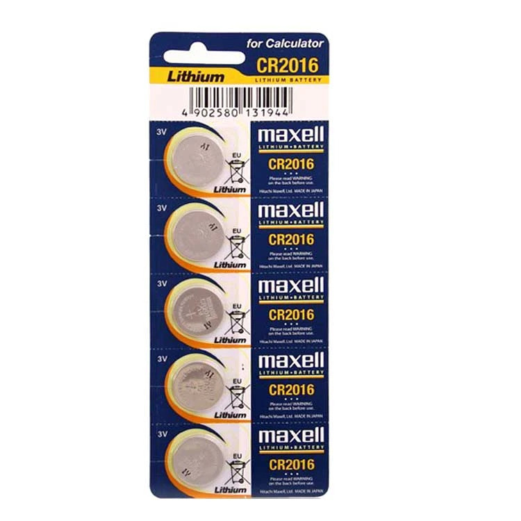 باتری سکه ای مکسل مدل CR 2016 بسته 5 عددی