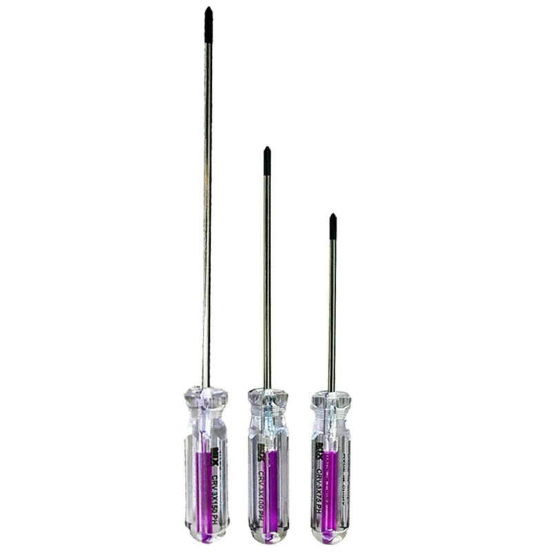 پیچ گوشتی چهارسو میکس مدل AT -3751015 مجموعه 3 عددی
