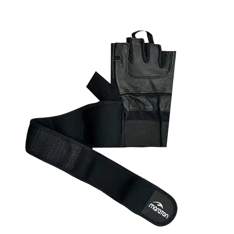 دستکش بدنسازی مدل کف چرمی کد 320 M-R