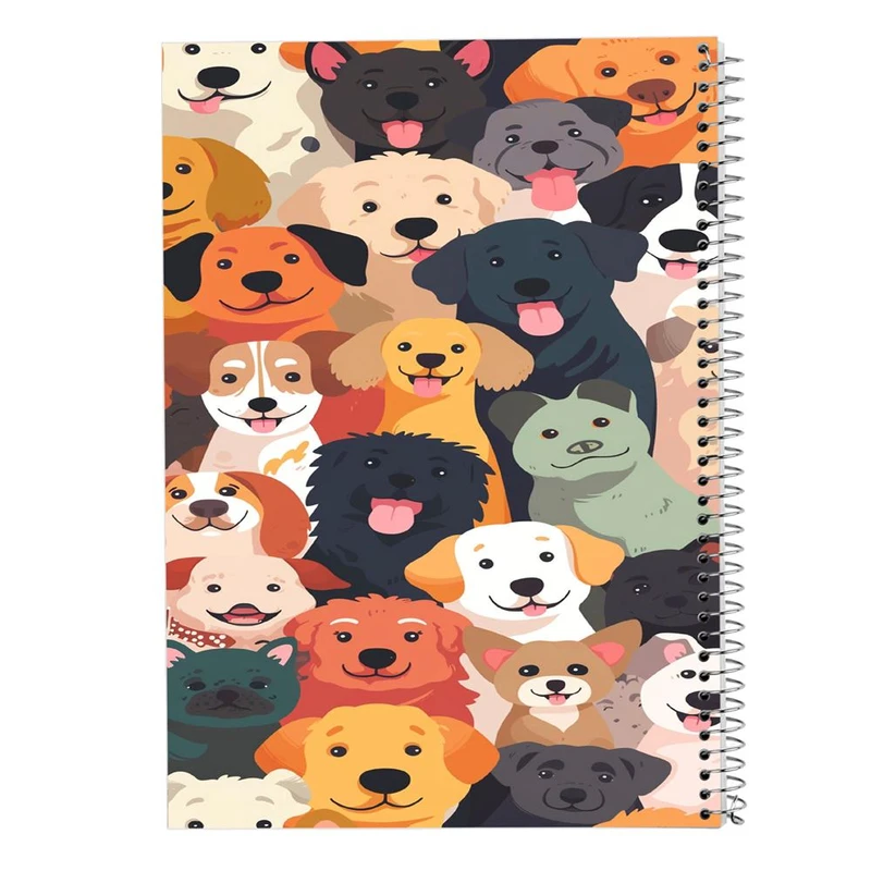 دفتر شطرنجی 50 برگ مدوپد طرح سگ و گربه کد DF17340