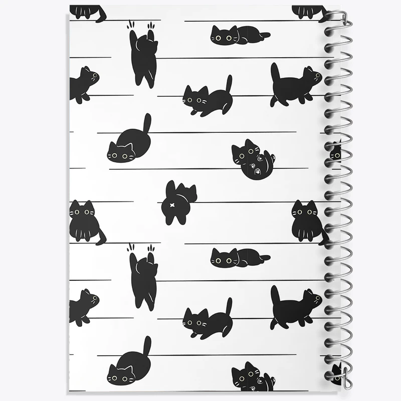 دفتر شطرنجی 50 برگ خندالو مدل گربه (Cat) کد N431