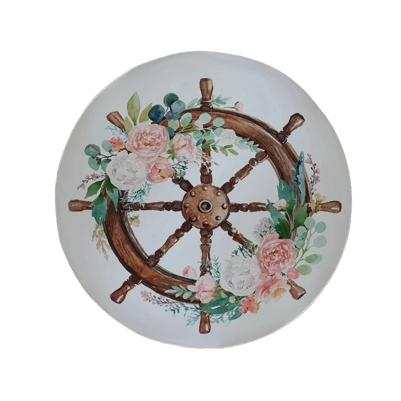 پادری مدل دایره طرح گل کد 5823 سایز 90 × 90 سانتی متر 