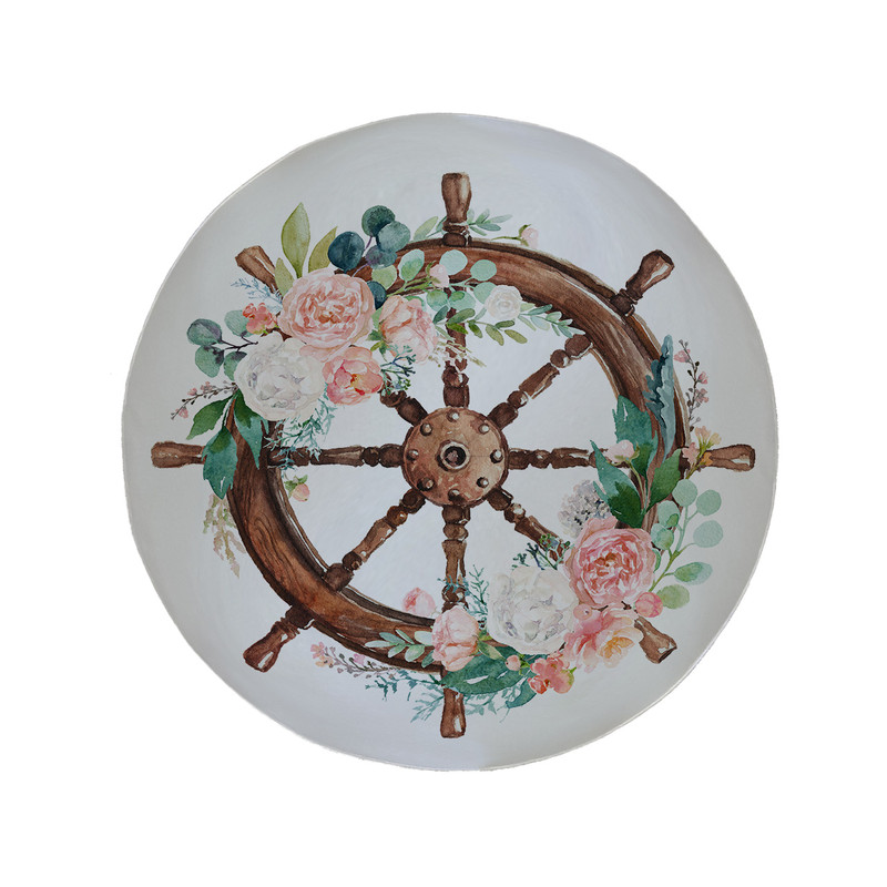 پادری مدل دایره طرح گل کد 5823 سایز 90 × 90 سانتی متر 