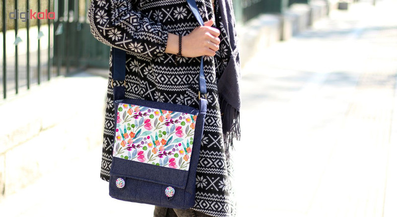 کیف رودوشی گالری چی چاپ طرح آبرنگی کد 65905