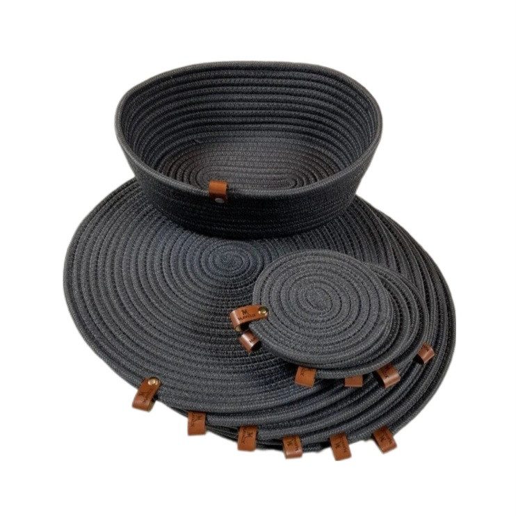 زیر بشقابی مدل p13 به همراه زیر لیوانی و سبد نان مجموعه 13 عددی