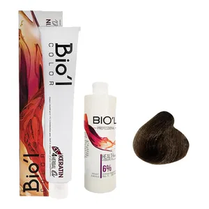 کیت رنگ مو بیول مدل ASH شماره 7.35 حجم 100 میلی لیتر رنگ بلوند کاپوچینو