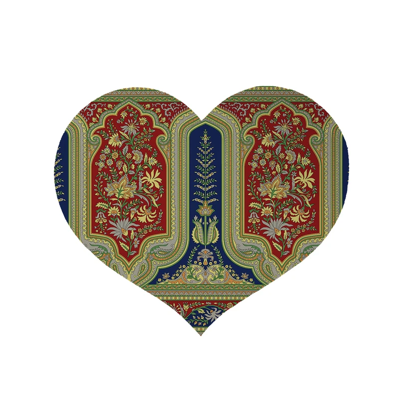 پادری مدل قلب طرح سنتی کد 5370 سایز 90x90 سانتی متر 