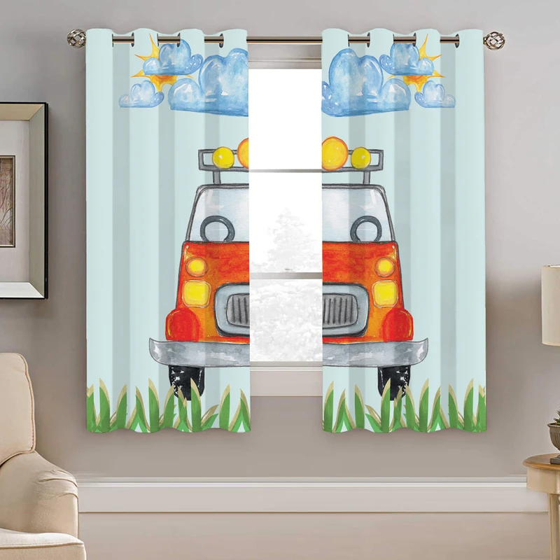 پرده نیروانا طرح ماشین کودک مدل مخمل کد 8172  سایز 140×200 سانتی متر