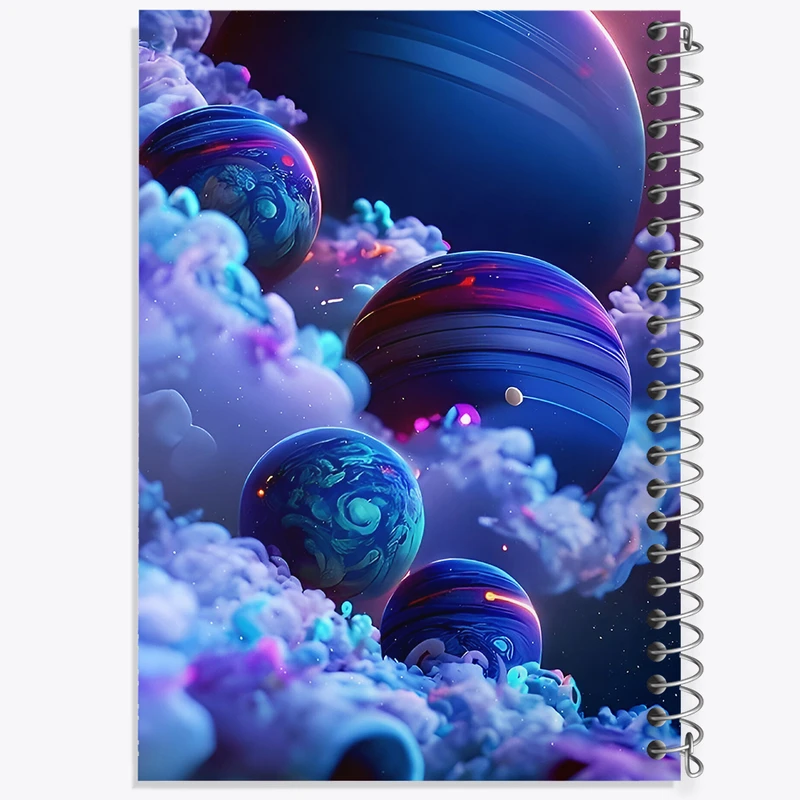 دفتر مشق 100 برگ خندالو طرح کهکشان (galaxy) کد F6450
