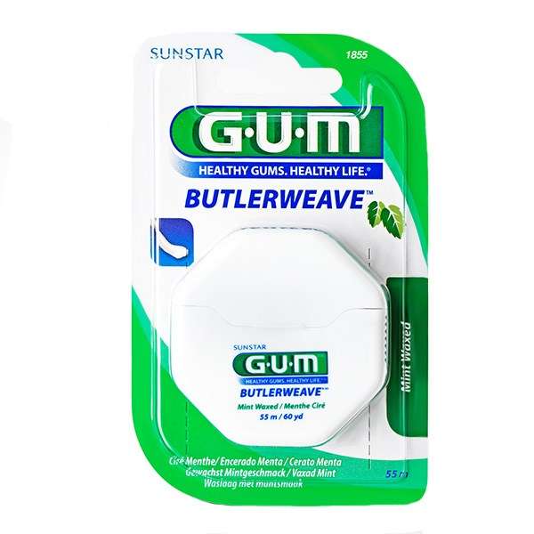 نخ دندان جی یو ام مدل Butler Weave سری طعم نعناع