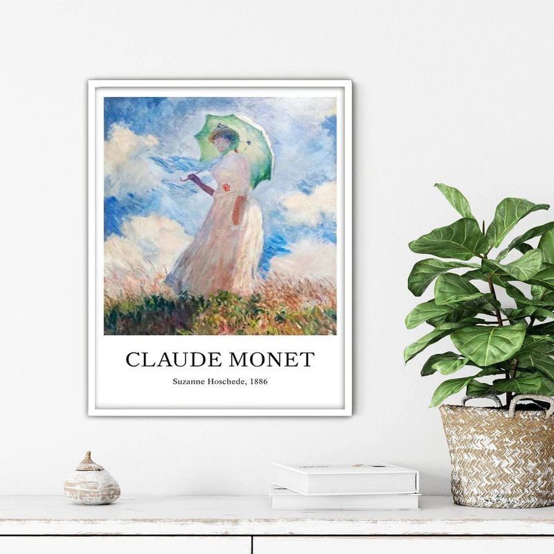 تابلو آتریسا طرح نقاشی کلاسیک مدرن مدل ATFHW80 فریم سفید